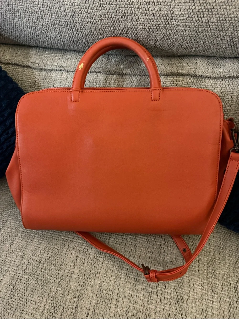 Matt & Nat Orange Red Vegan Leather Tote